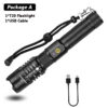 1616150491255.jpg Super Bright Flashlight Zoomable USB Rechargeable Electric Torch 5 Modes Torch Outdoor Fishing Waterproof
