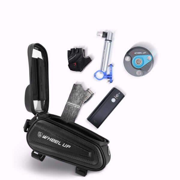 1619661114351.jpg WHEEL UP Hard Shell Bicycle Bag Front Beam Bag Mountain Bike Mobile Phone Touch Screen Upper Tube Bag Saddle Bag Riding Equipment