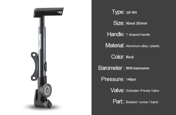 High-pressure bicycle pump