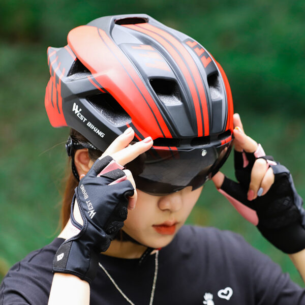 82395b13-e669-4d4e-9abf-7dc10d8c53d1.jpg Cycling Helmet Integrated With Goggles Helmet Mountain Road Bike Helmet Equipment